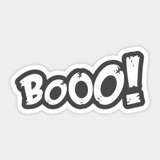 Booo - Funny Halloween Minimalistic Sarcastic Ghost Costume Sticker